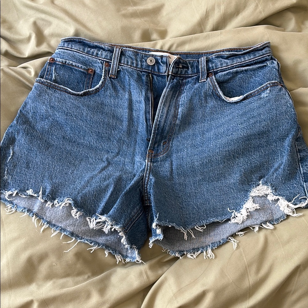 Abercrombie and Fitch Denim Frayed Hem Women's Shorts